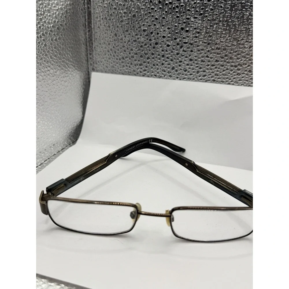 Armani Exchange Eyeglasses Rectangle Brown & Black Full Rim Frames FAIR Conditio